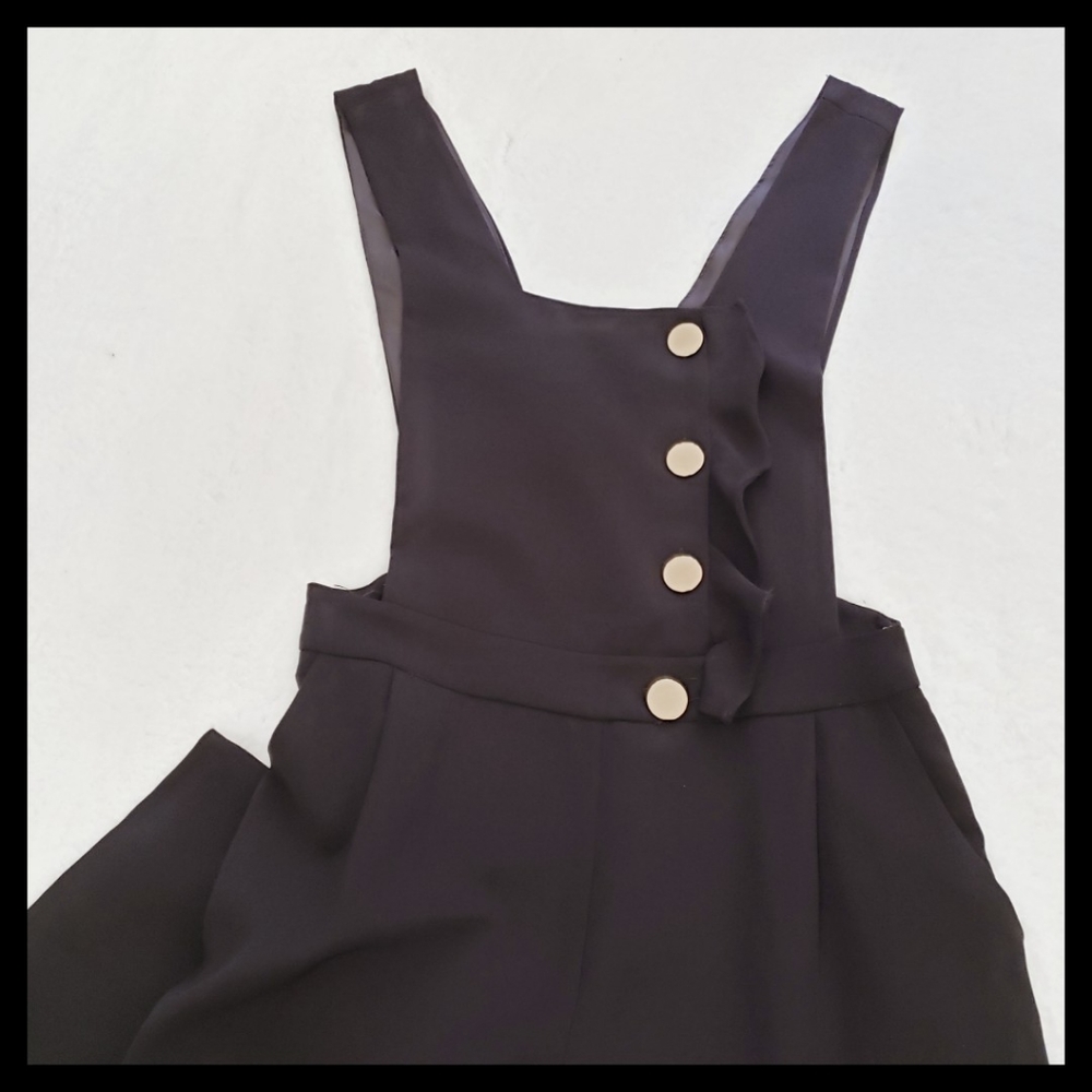 Mahina:Size:M/ Black wideleg Jumpsuit - Picture 4 of 7